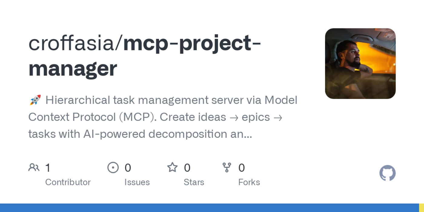 show hn mcp project manager hierarchical task management for ai assistants