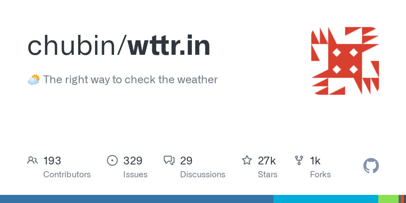 wttr consoleoriented weather forecast service