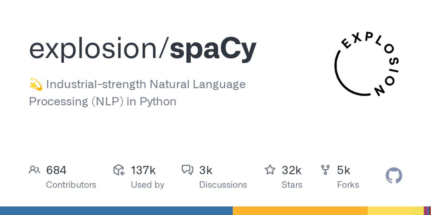 spacy industrialstrength natural language processing nlp in python