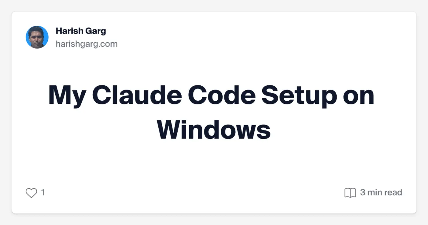 my claudemd setup for powershell
