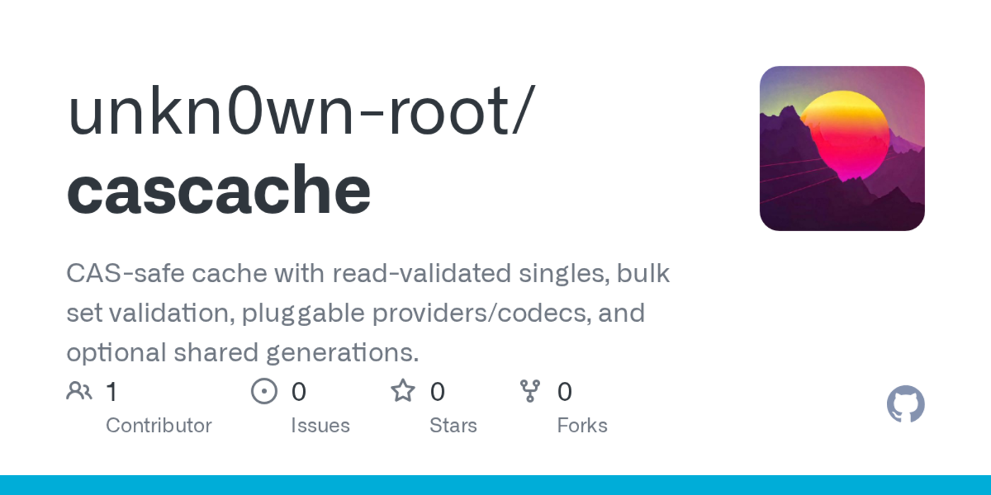 show hn cascache multigenerational cache with optimistic concurrency control