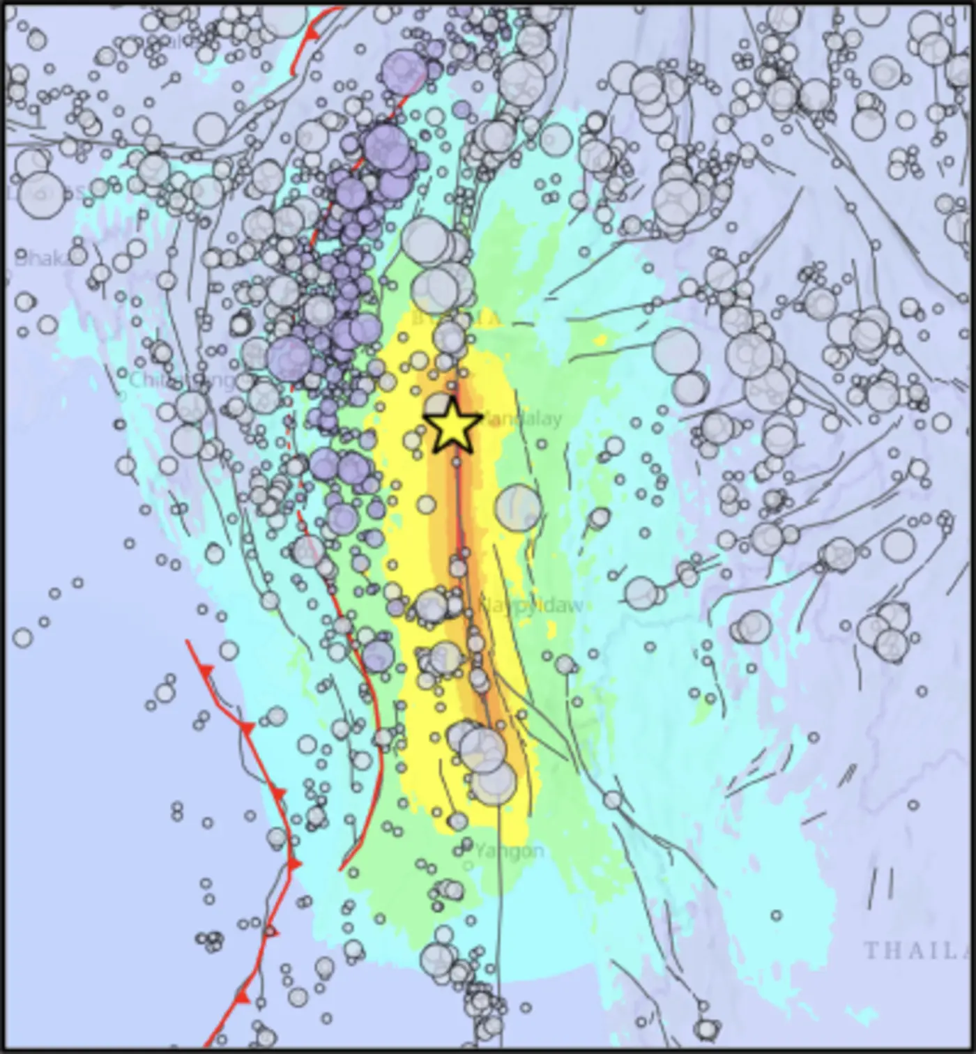 2025 m77 earthquake at mandalay in burma myanmar