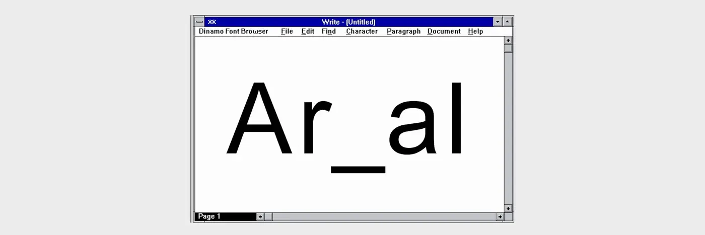 areal arenax27s new typeface