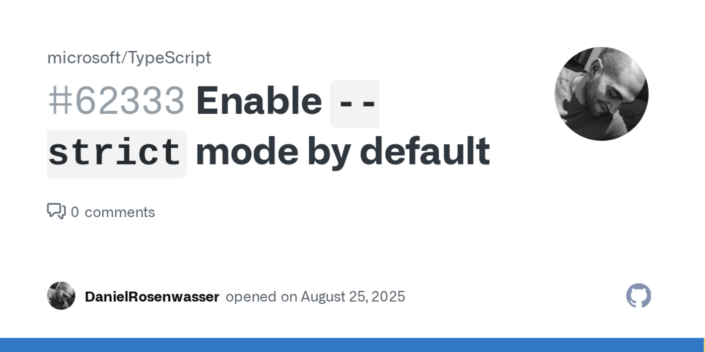 typescript enable strict mode by default
