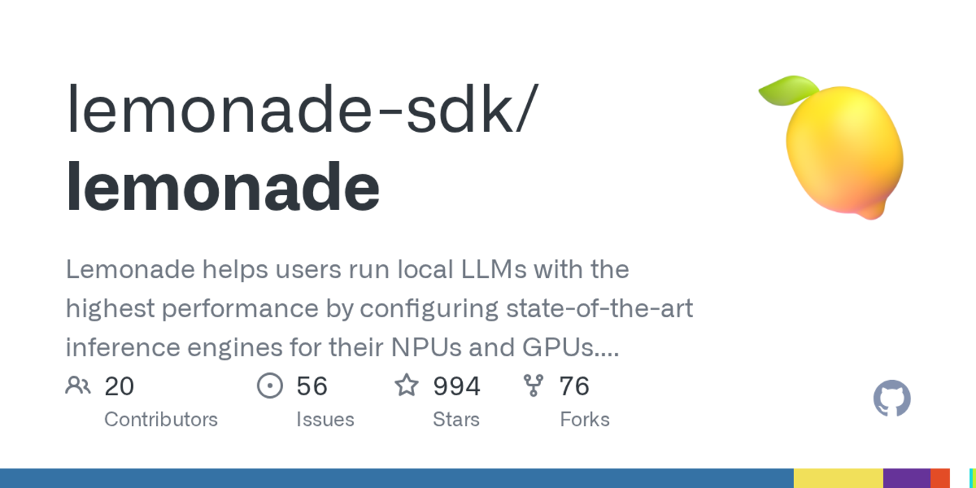 lemonade local llm serving with gpu and npu acceleration