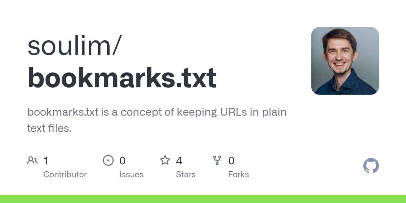 use txt for bookmarks