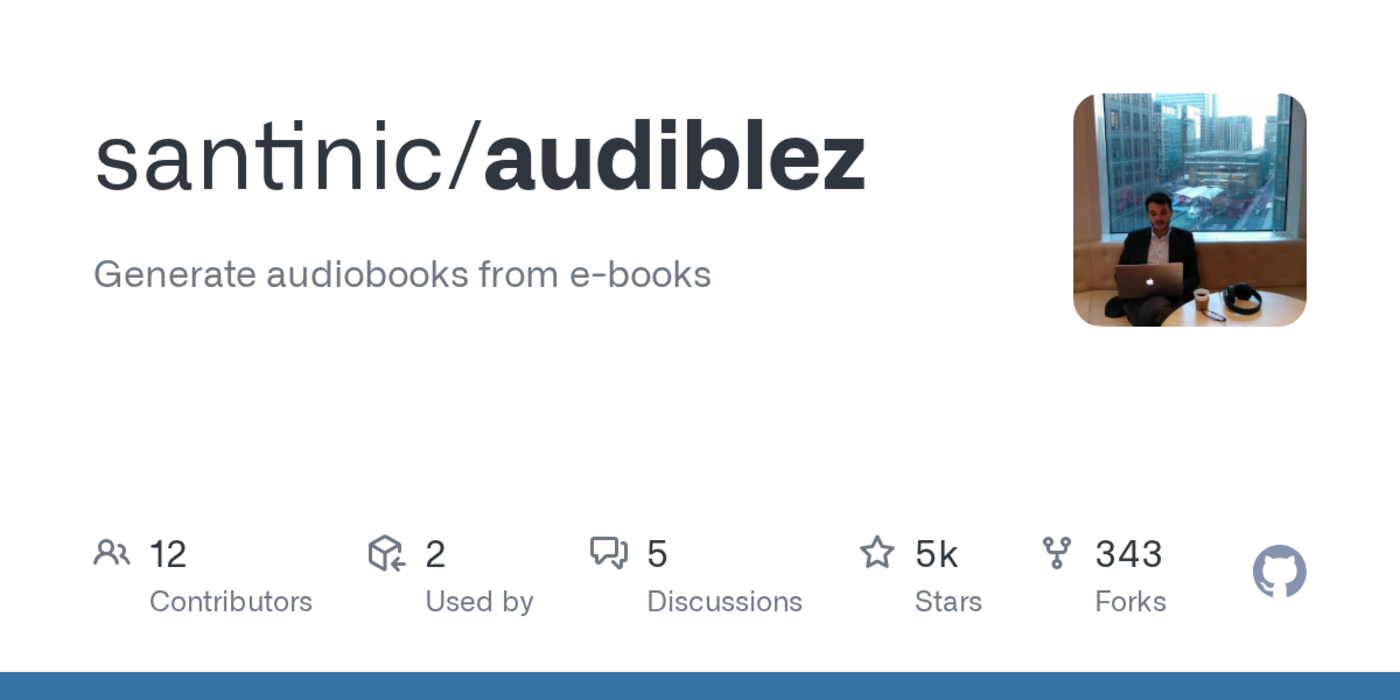 audiblez generate audiobooks from ebooks