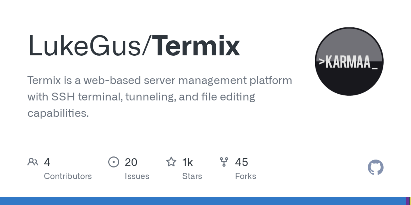 termix self hosted webbased ssh terminal reverse tunnels and file editing