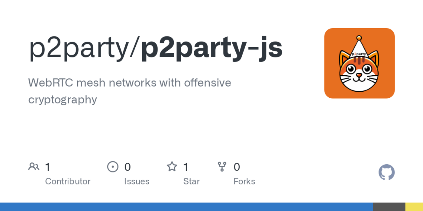 show hn p2party encrypted webrtc room urls