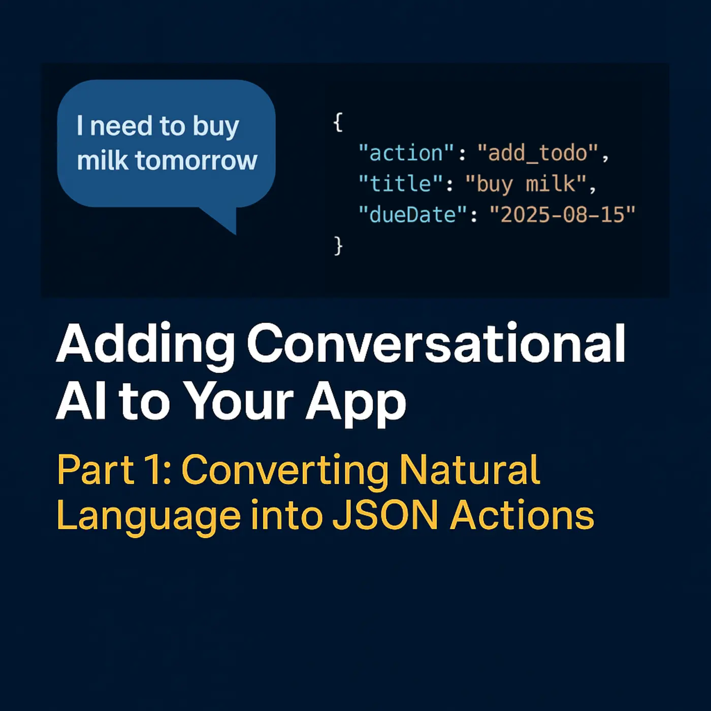 adding conversational ai converting natural language into json actions