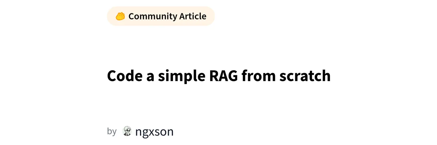 code a simple rag from scratch