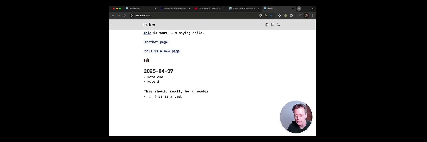 silverbullet v2 released opensource self hosted programmable notes
