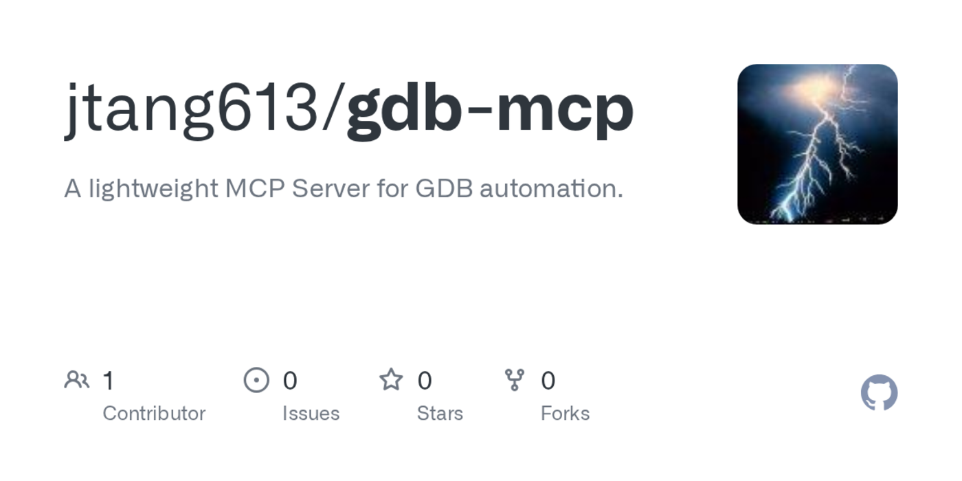 gdbmcp a complete yet lightweight mcp server for gdb