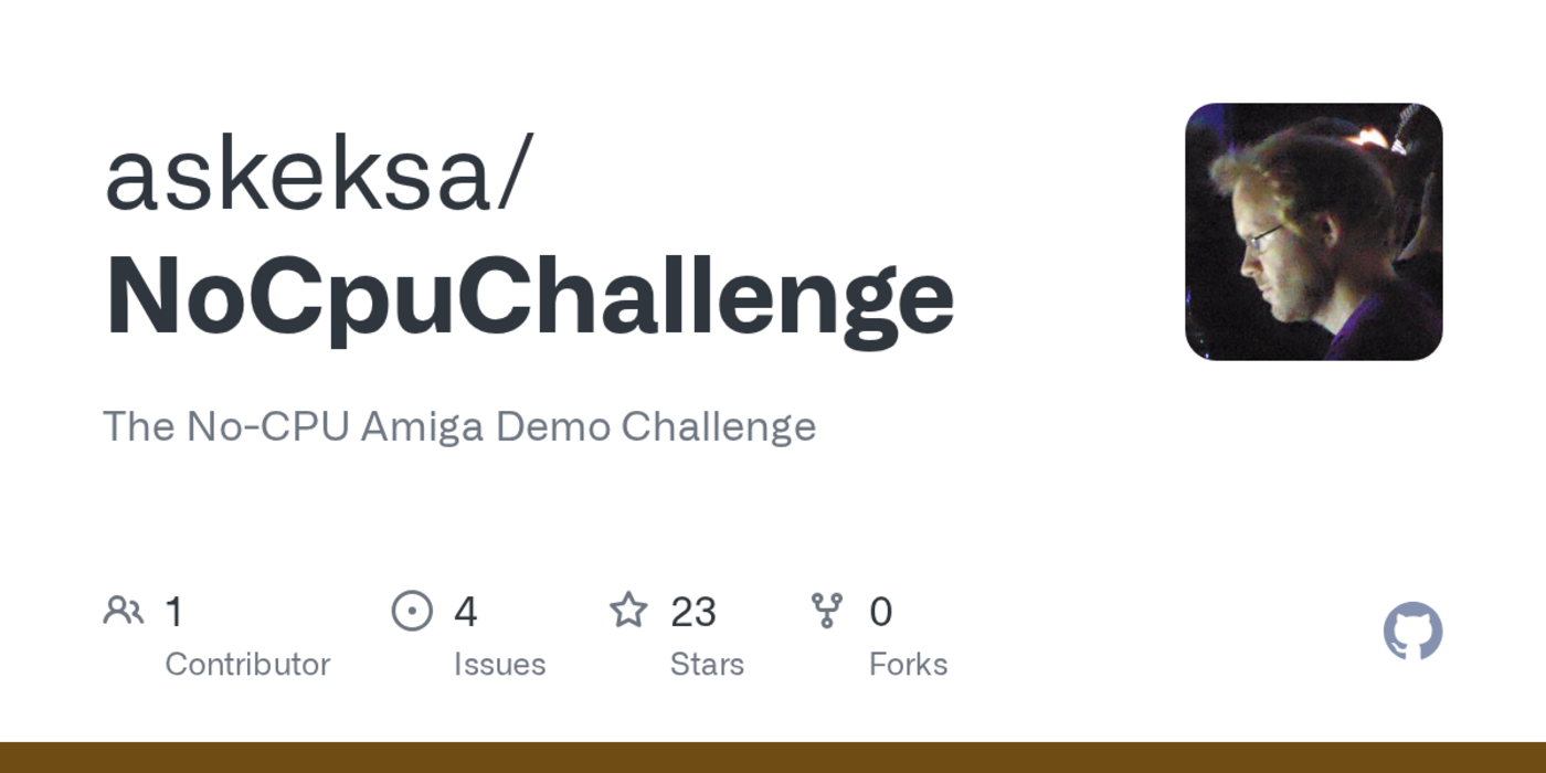 the nocpu amiga demo challenge
