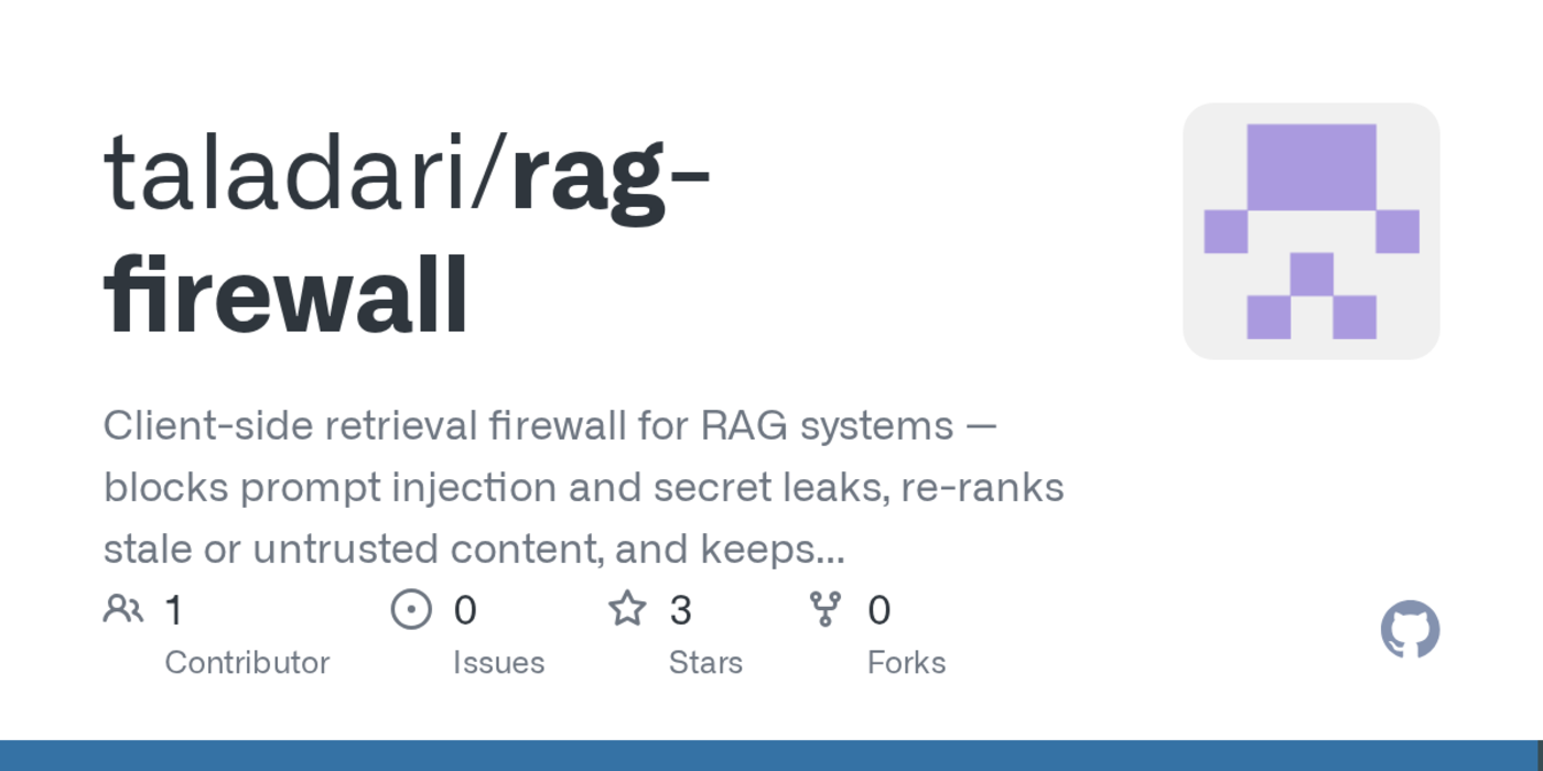 show hn rag firewall retrievaltime guardrails for langchainllamaindex