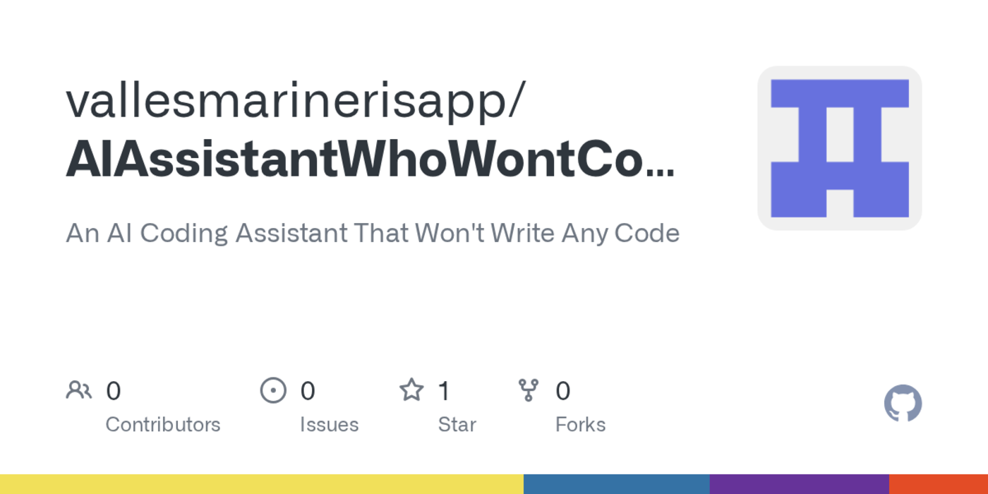 show hn ai coding assistant who wonx27t write any code so your brain wonx27t rot