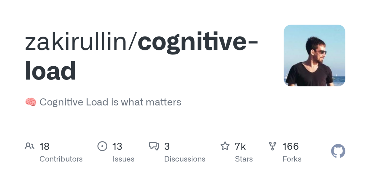 cognitive load is what matters