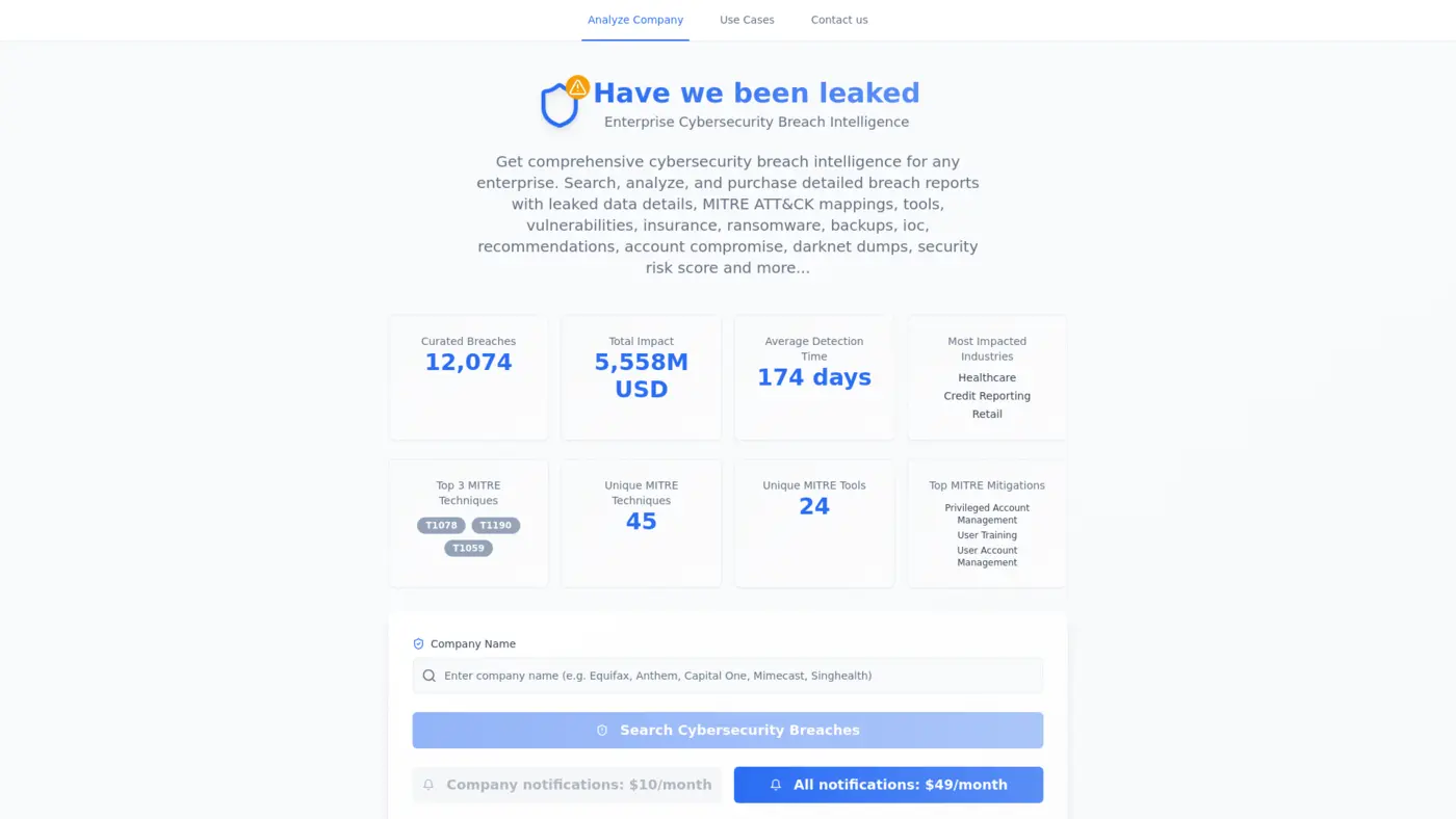 check if your company was breached