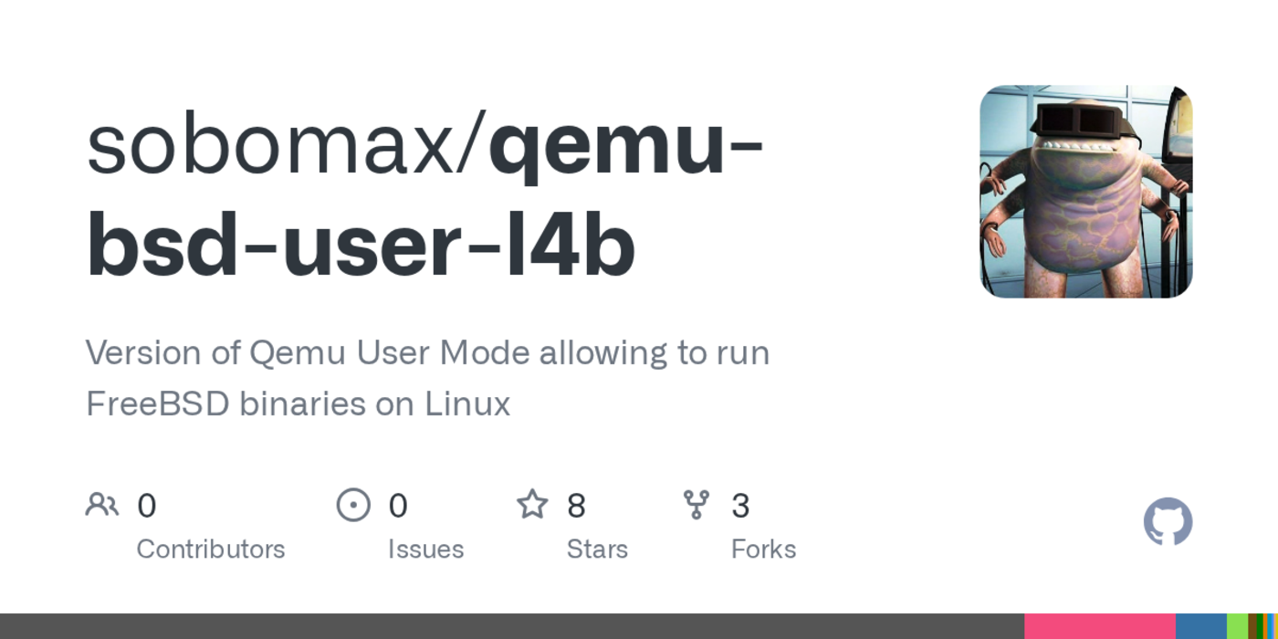 bsduser4linux qemu user mode allowing to run freebsd binaries on linux