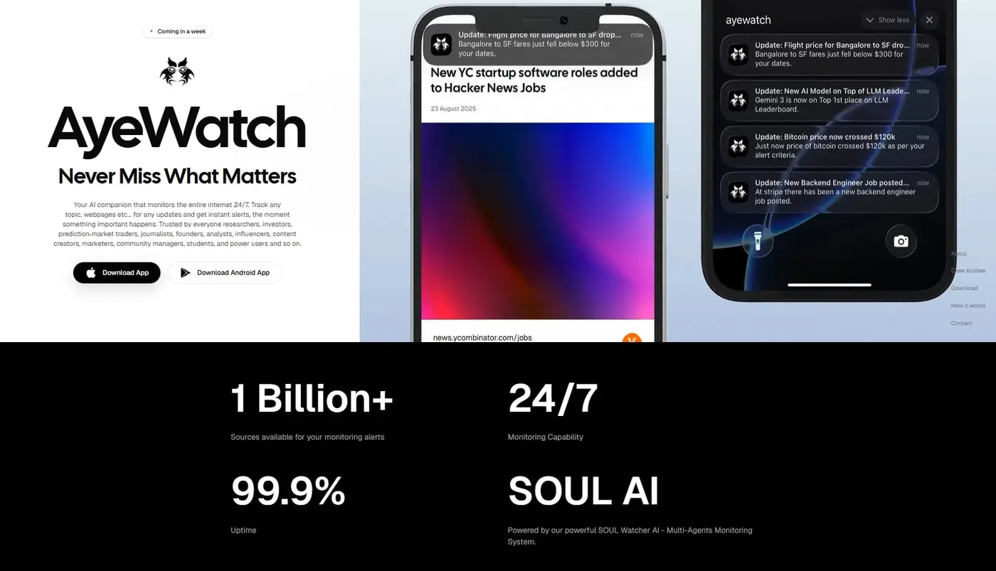 show hn ayewatch your personal ai internet monitor to monitor the situation
