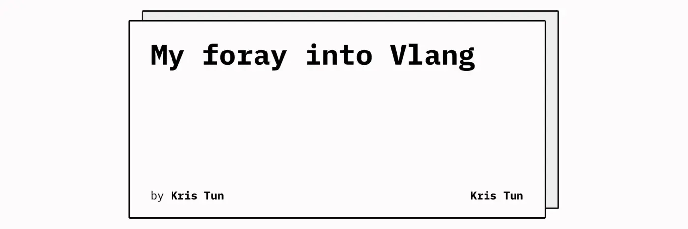 my foray into vlang