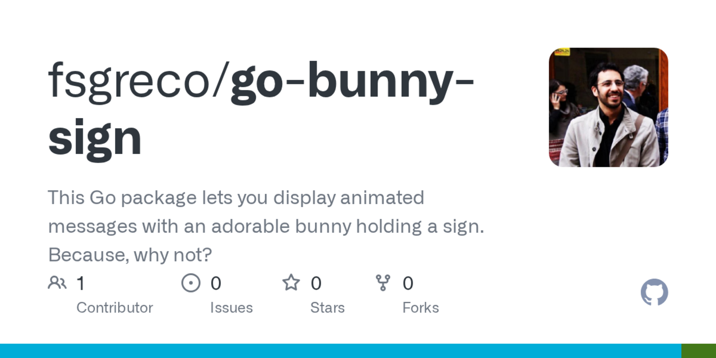 show hn my first go project a useless animated bunny sign for your terminal
