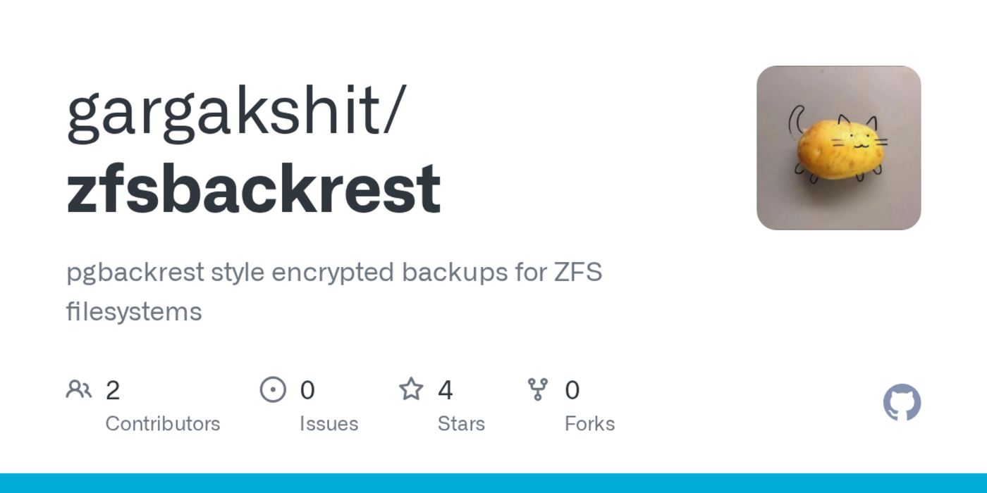 zfsbackrest pgbackrest style encrypted backups for zfs filesystems