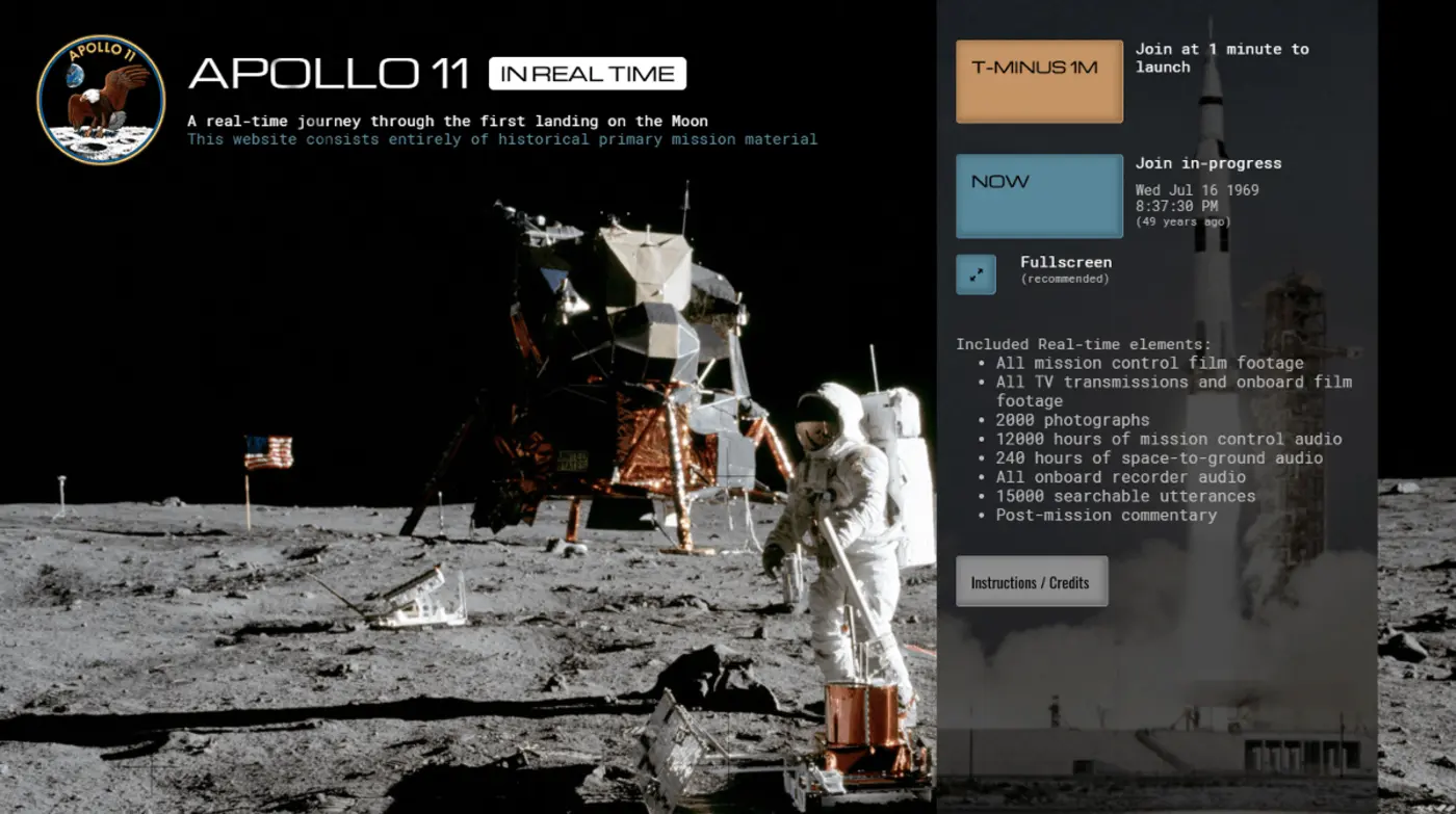 apollo 11 in real time