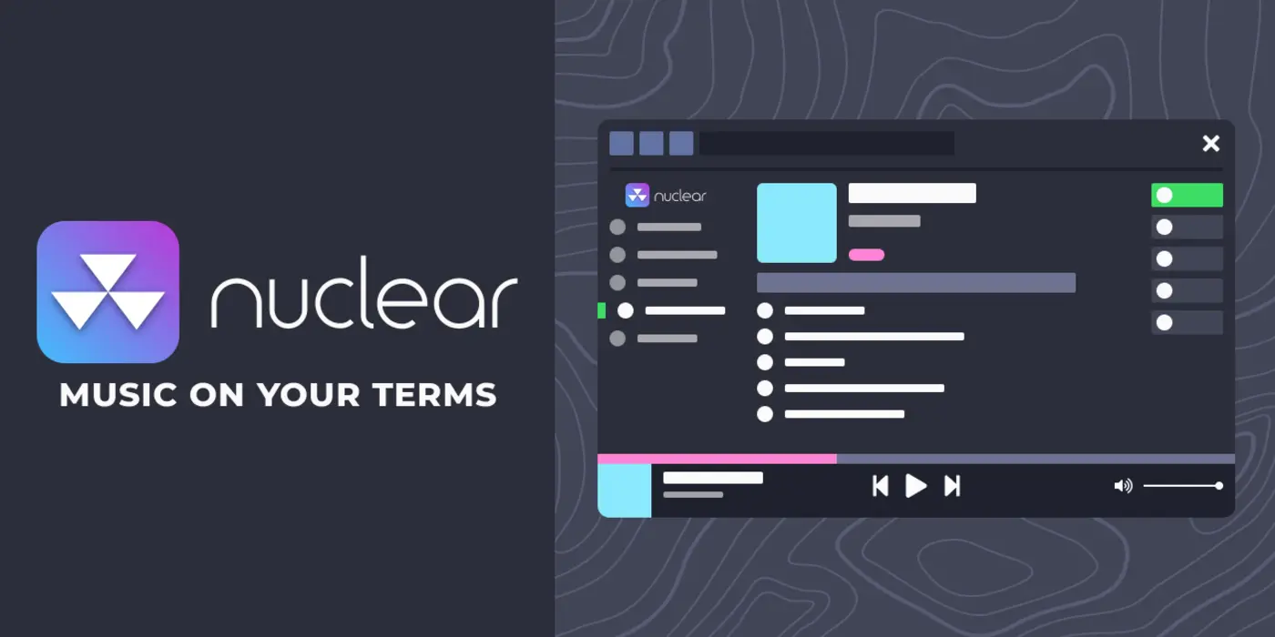 nuclear desktop music player focused on streaming from free sources