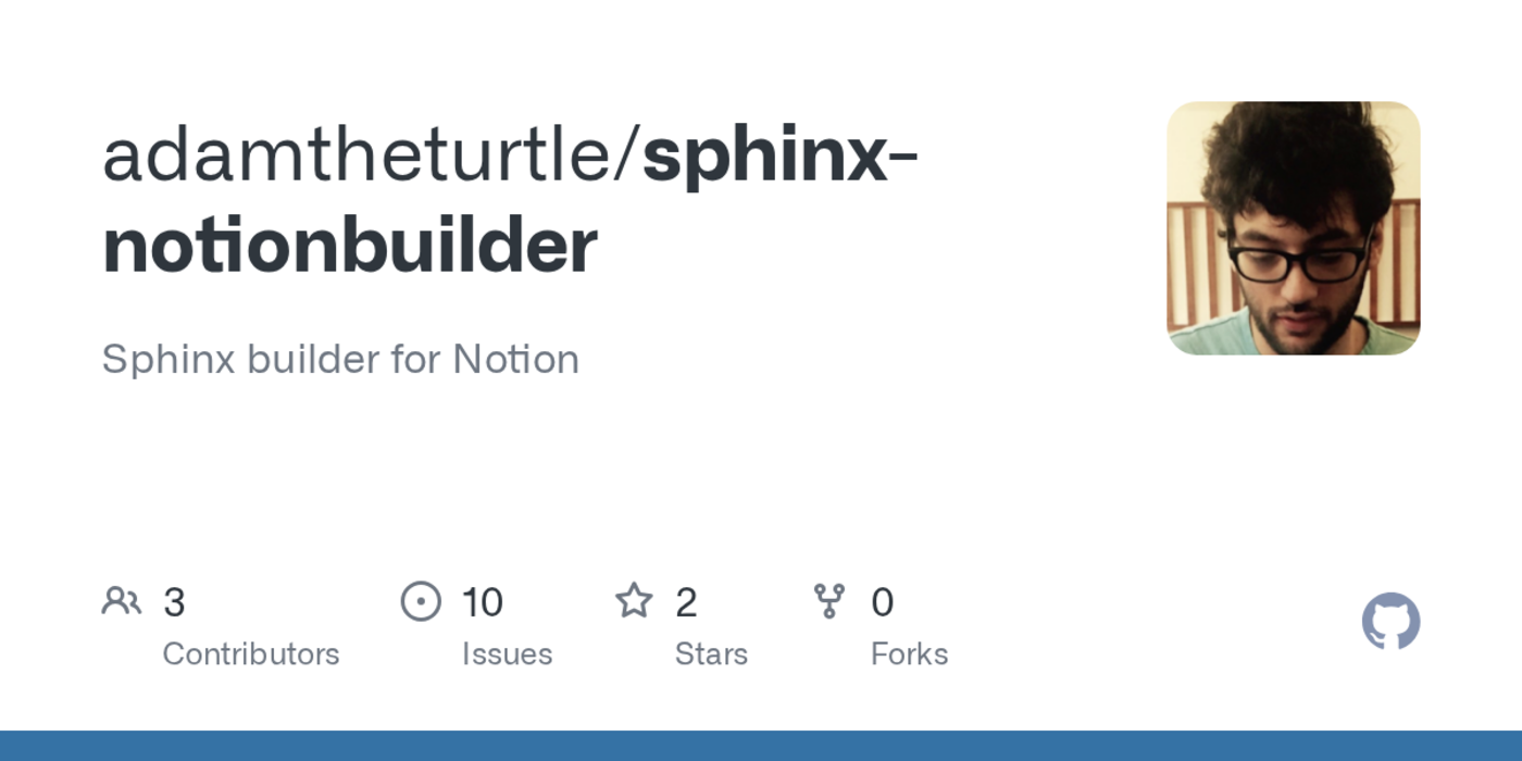 sphinx notionbuilder publish markdown and rst to notion