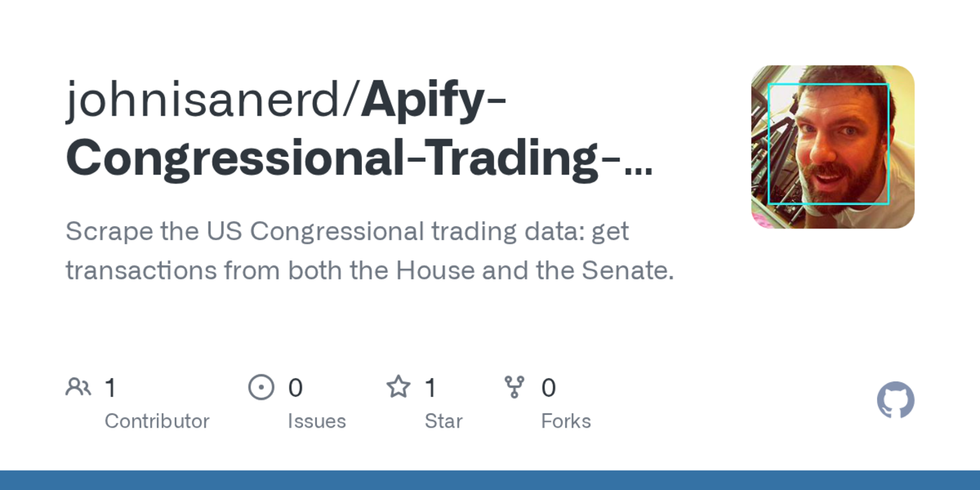 show hn scrape congressional stock trading