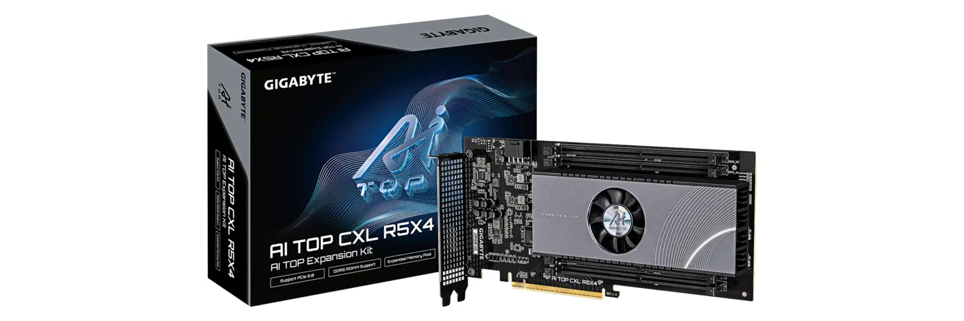 gigabyte cxl memory expansion card with up to 512gb dram