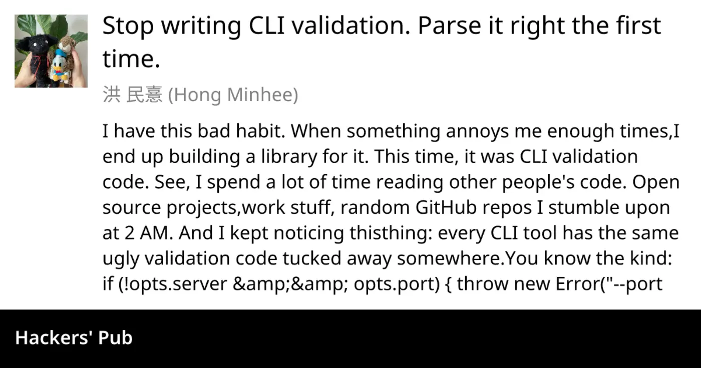 stop writing cli validation parse it right the first time