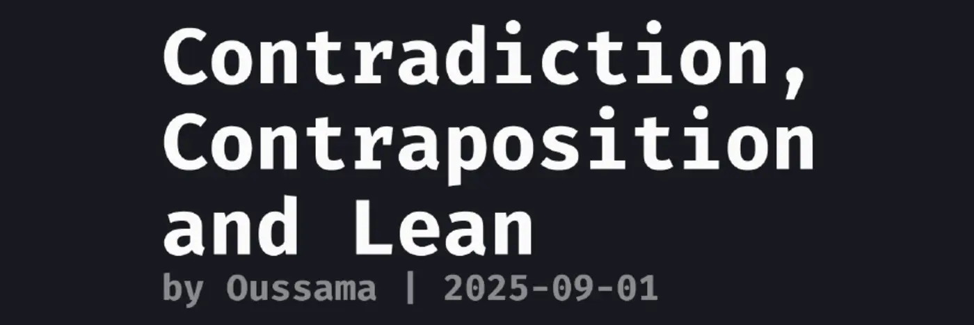 show hn contradiction contraposition and lean