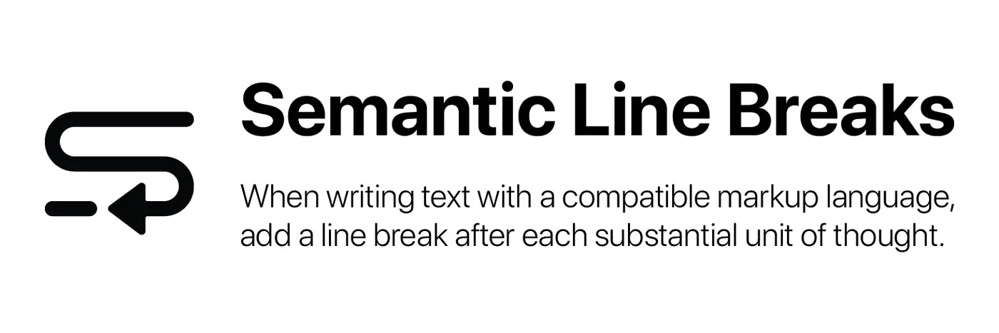 semantic line breaks