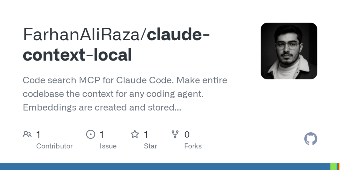 show hn claude context but local semantic code search without api keys