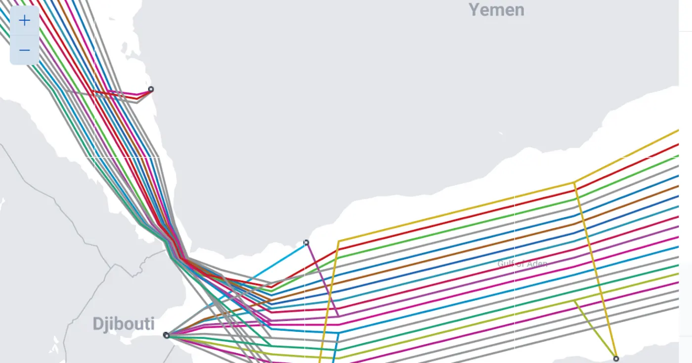 multiple undersea cable cuts in the red sea