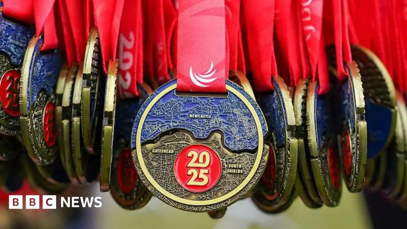 great north run medals show wrong city and river