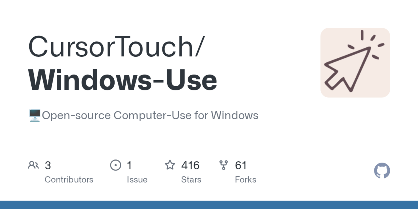 windowsuse an ai agent that interacts with windows at gui layer