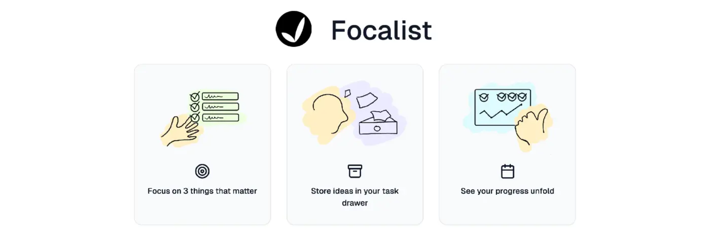 show hn focalist a distractionfree task app that helps you focus