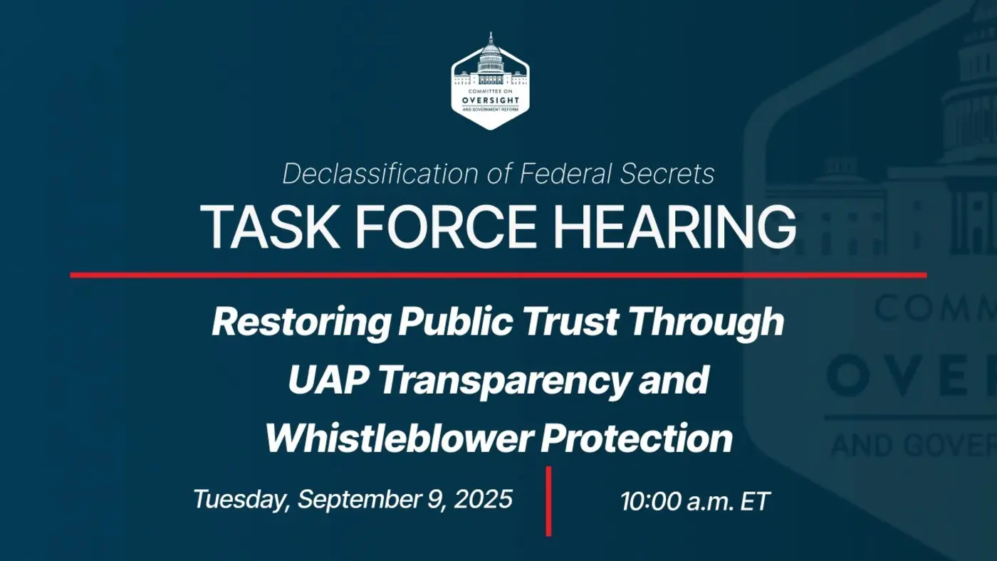 restoring public trust through uap transparency and whistleblower protection video