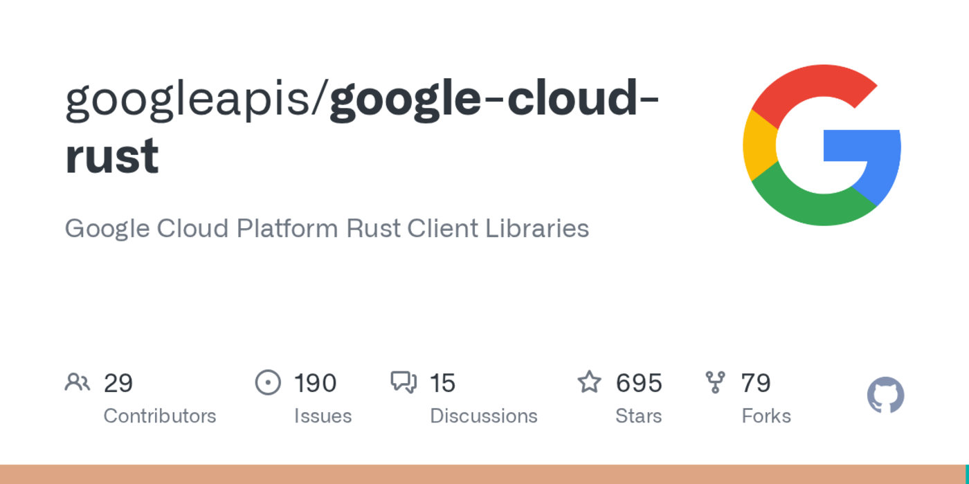 google cloud api client libraries for rust