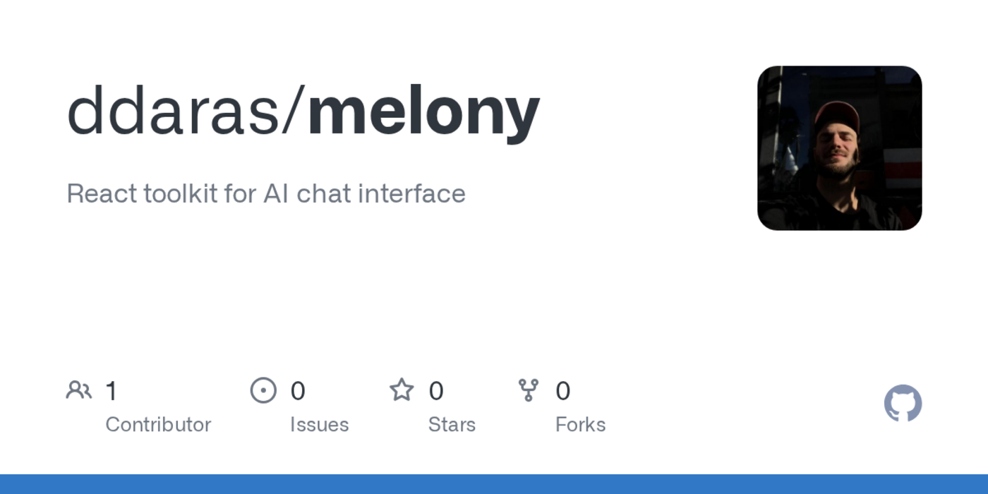 show hn melony react toolkit for ai chat interface