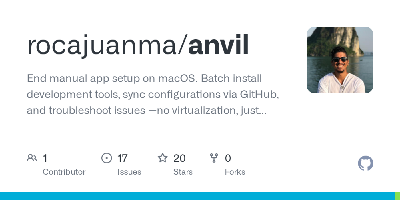 show hn anvilinstall your toolchain in one command and manage configs easily