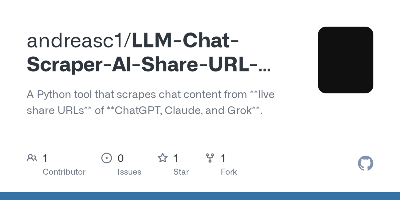 llm chat scraper ai share url extractor