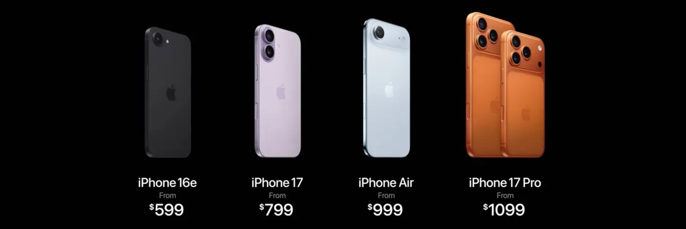 base storage is 256 gb across iphone 17 lineup