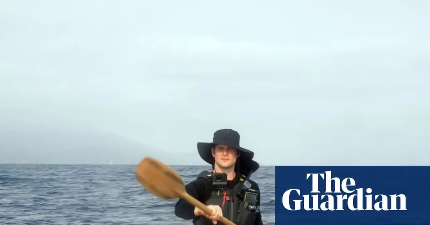 he crossed 26 miles in a kayak made from mushrooms