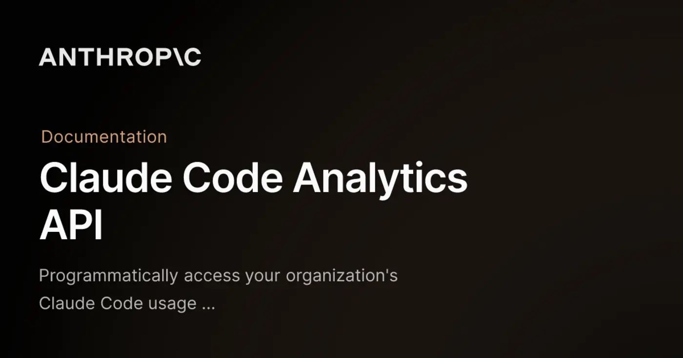 claude code analytics api