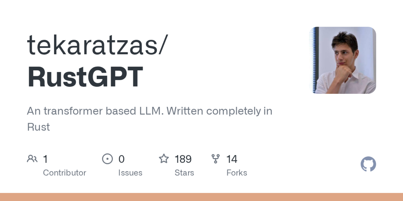 rustgpt a purerust transformer llm built from scratch