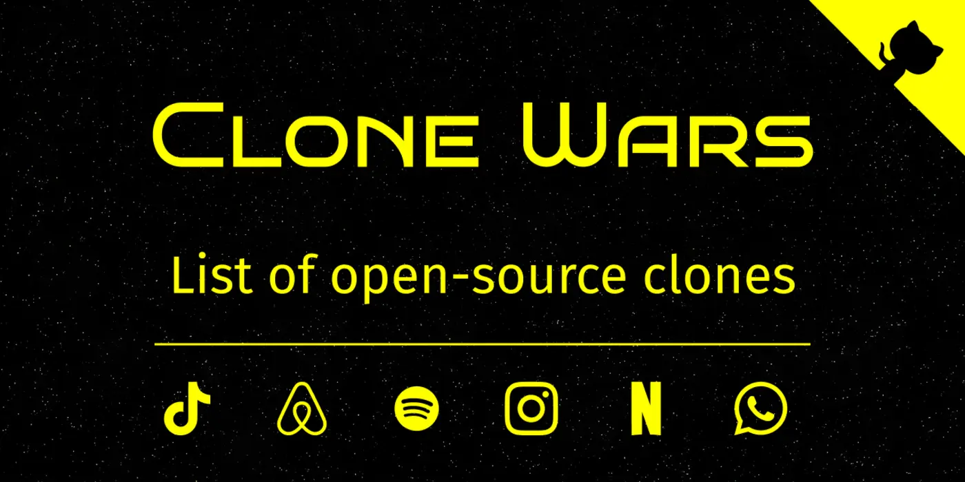 clonewars 100 opensource clones of popular sites